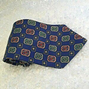 Tommy Hilfiger Tie Blue with Red, Green & Beige